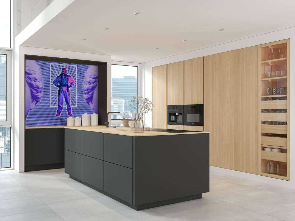 Modern design met Griekse standbeelden