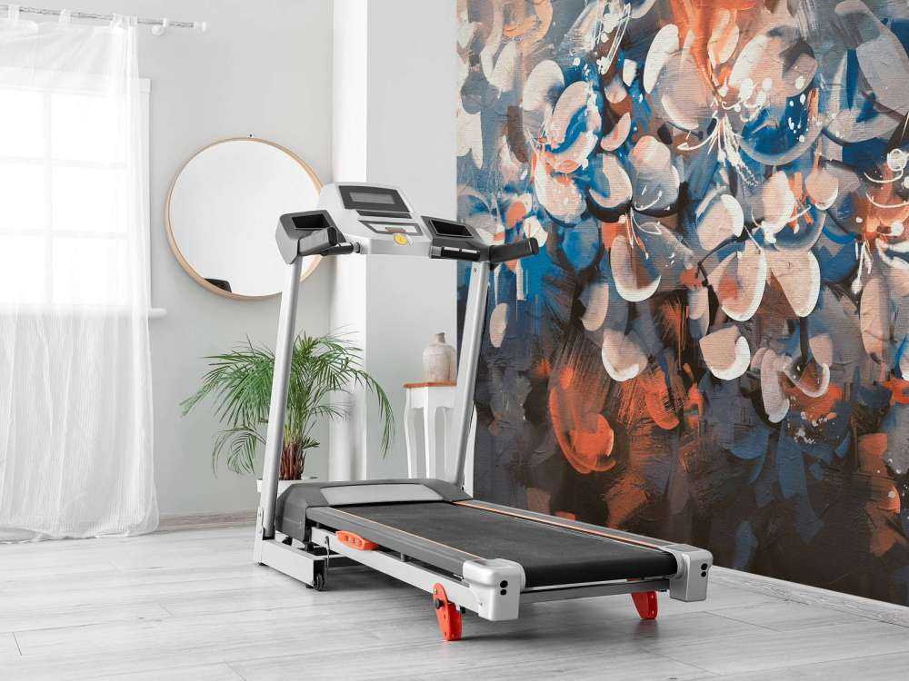 Abstract bloembladeren schilderij