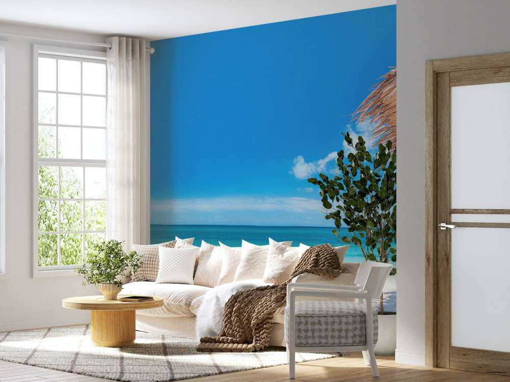 Ligstoelen op het strand