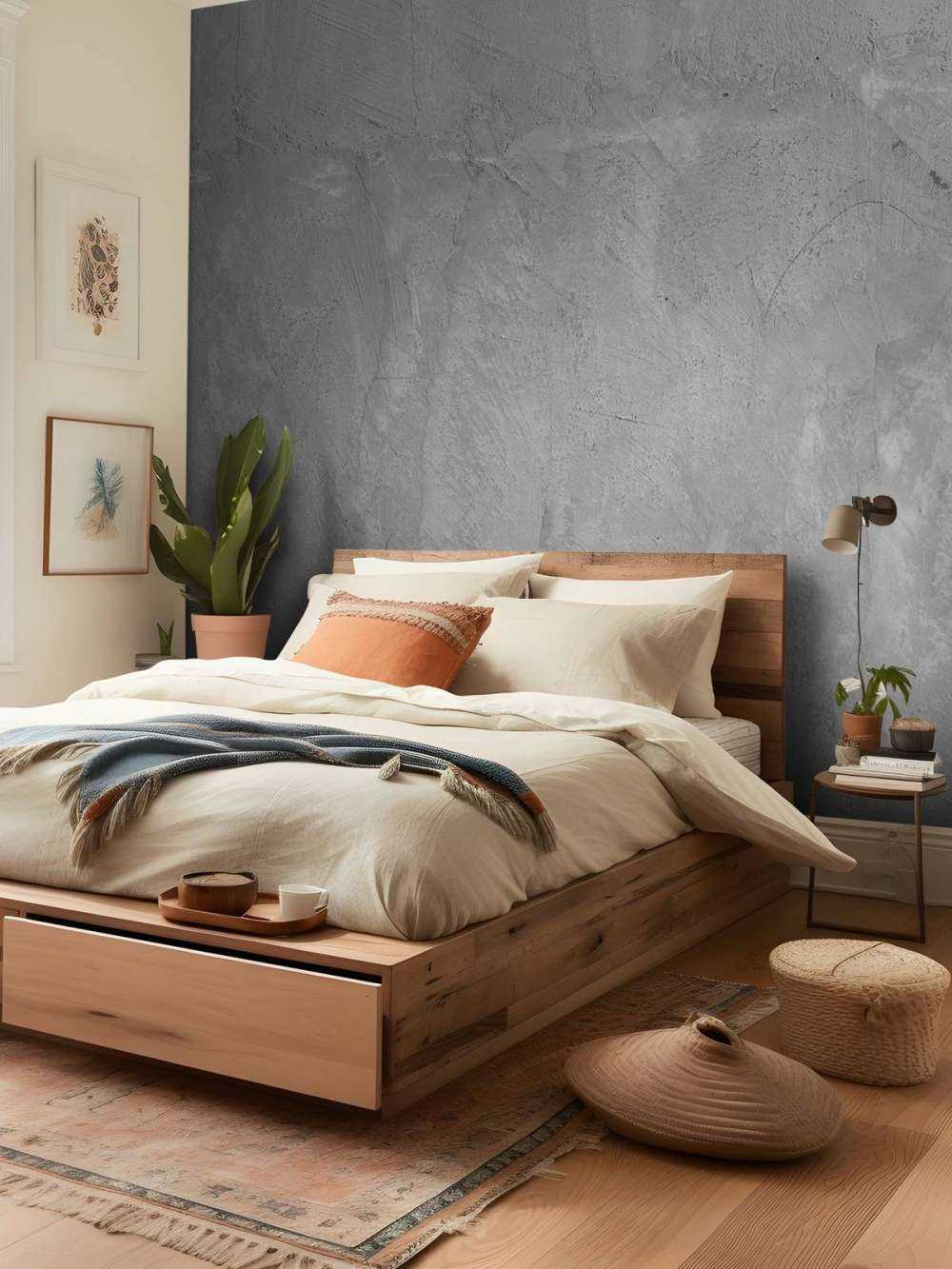 Grijze wand