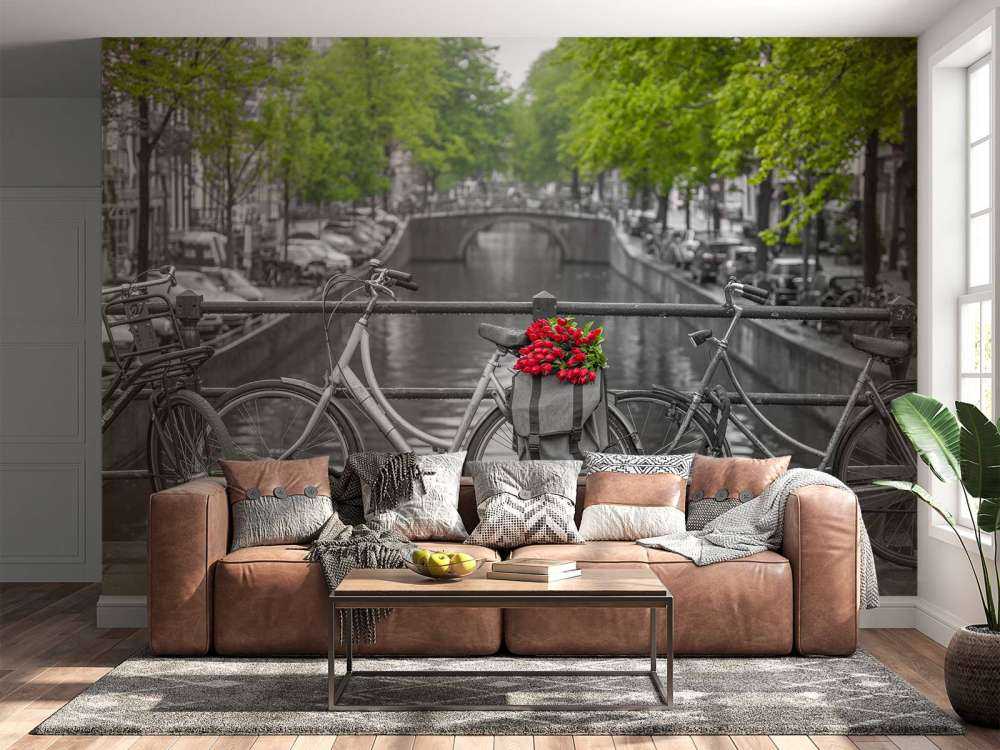 Fiets met bloemen