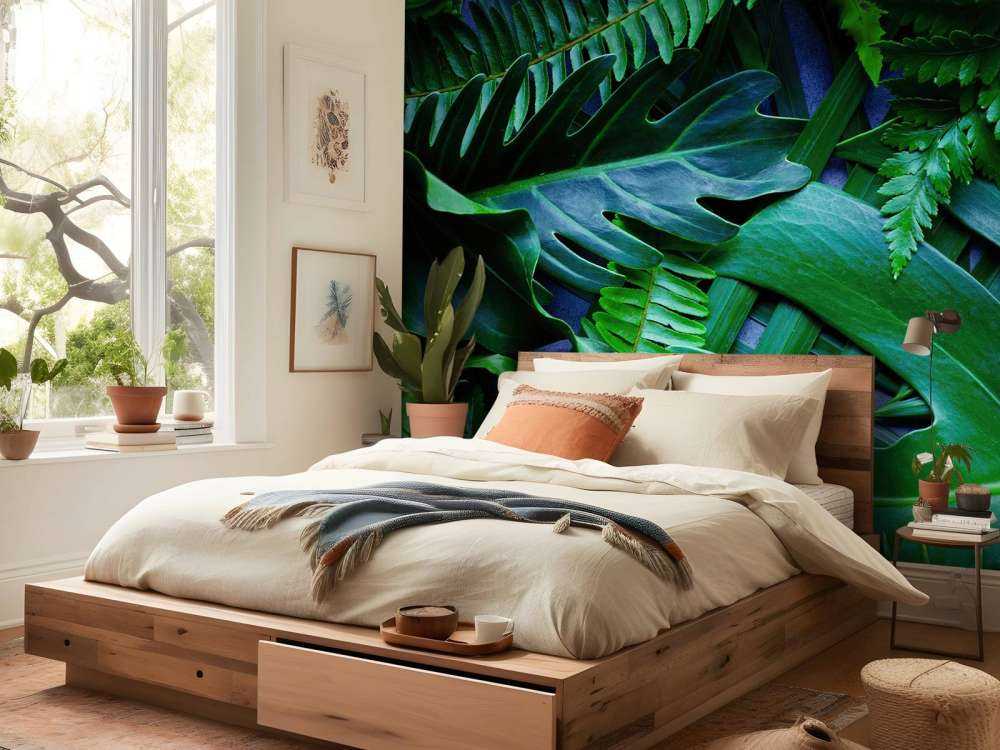 Groene jungle bladeren