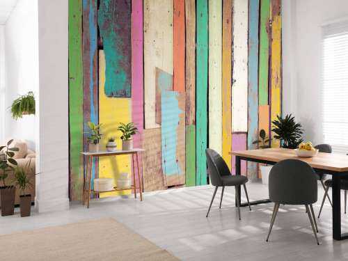 Gekleurd sloop hout