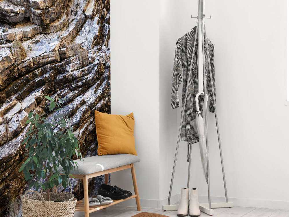 Close-up kalkstenen rots