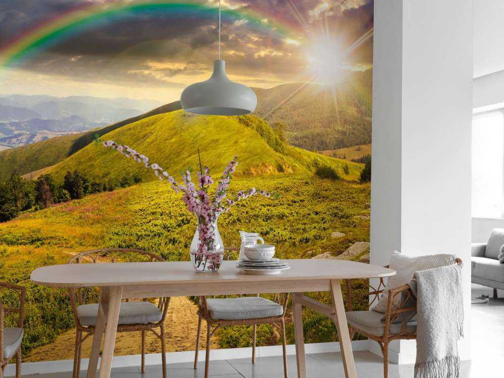 Bergen bij zonsondergang