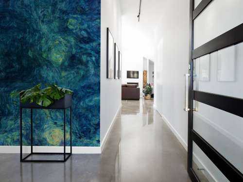 Blauw rook patroon