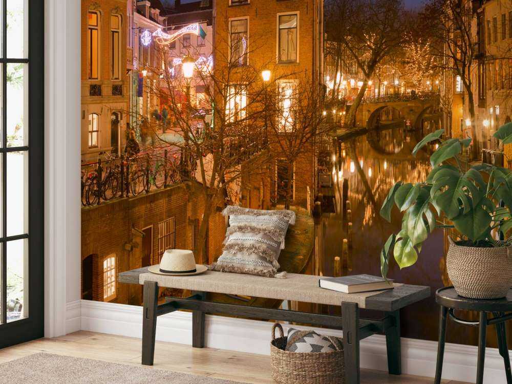 Utrechtse gracht in de avond