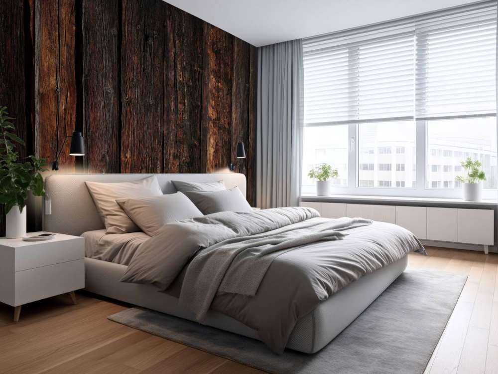 Donker verticaal hout