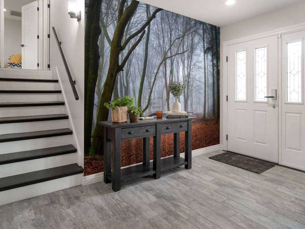 Mysterieus mistig bos