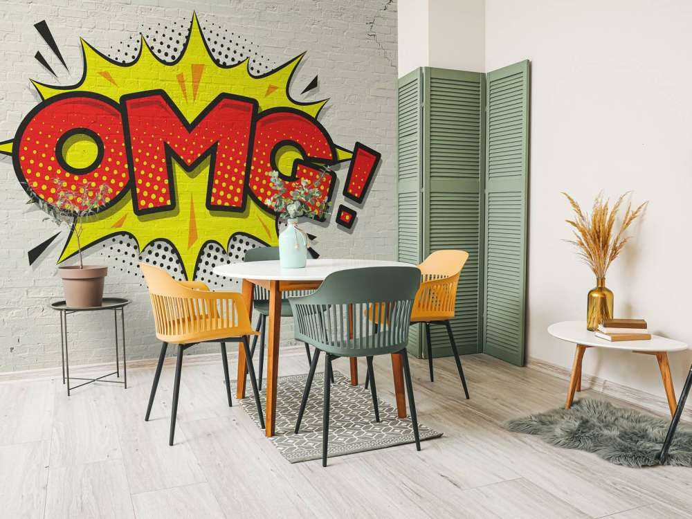 Gekleurde graffiti op muur