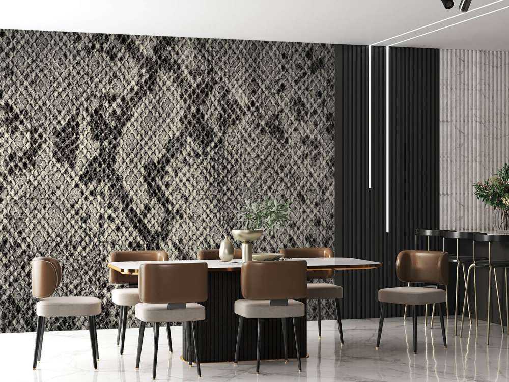 Zwart-grijze slangenhuid