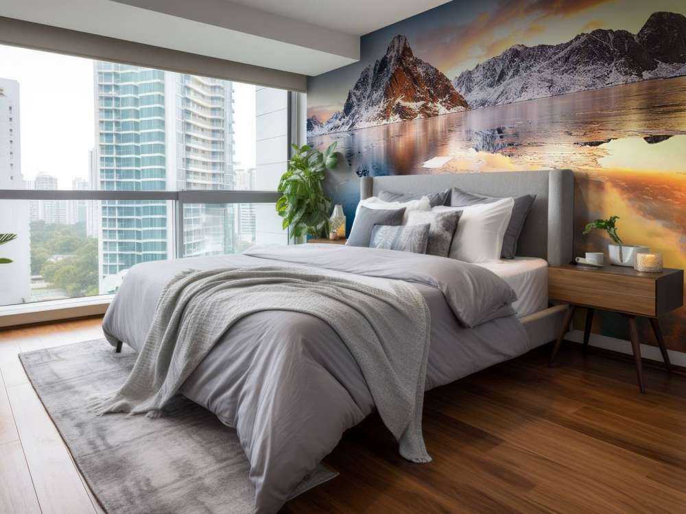 Prachtige zonsondergang in Noorwegen