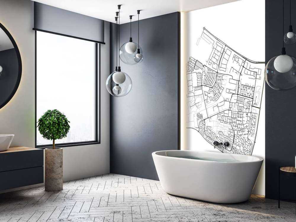 Plattegrond van Dronten, wit 