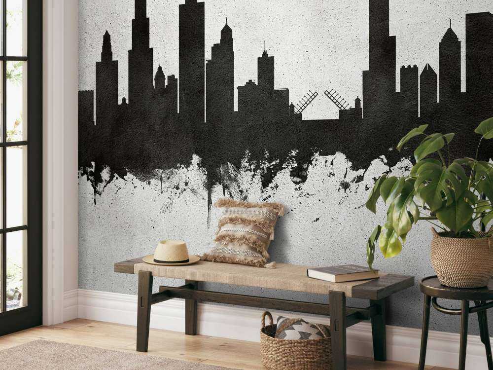 Waterverf skyline, Chicago