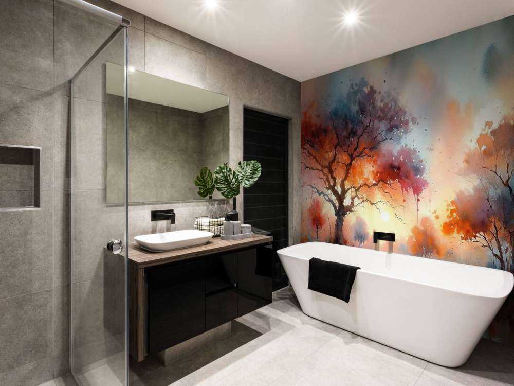 Autumn's Fiery Canopy at Dusk