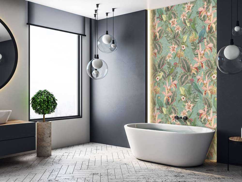 Tropische Jungle vogels & papegaaien - mint groen