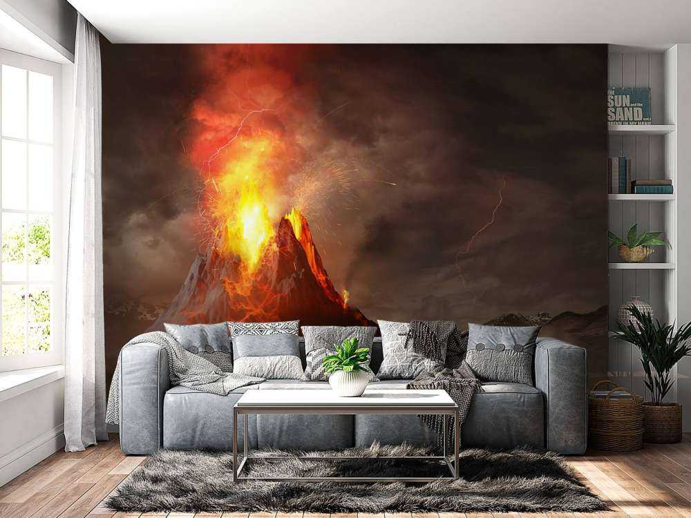 Enorme vulkaanuitbarsting in 3D