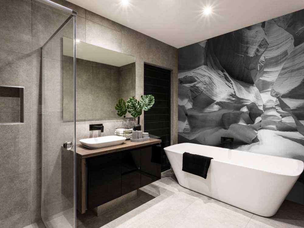 Zandsteen ravijn in zwart-wit