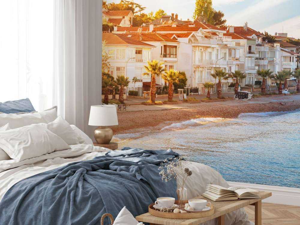 Kinaliada bij zonsondergang