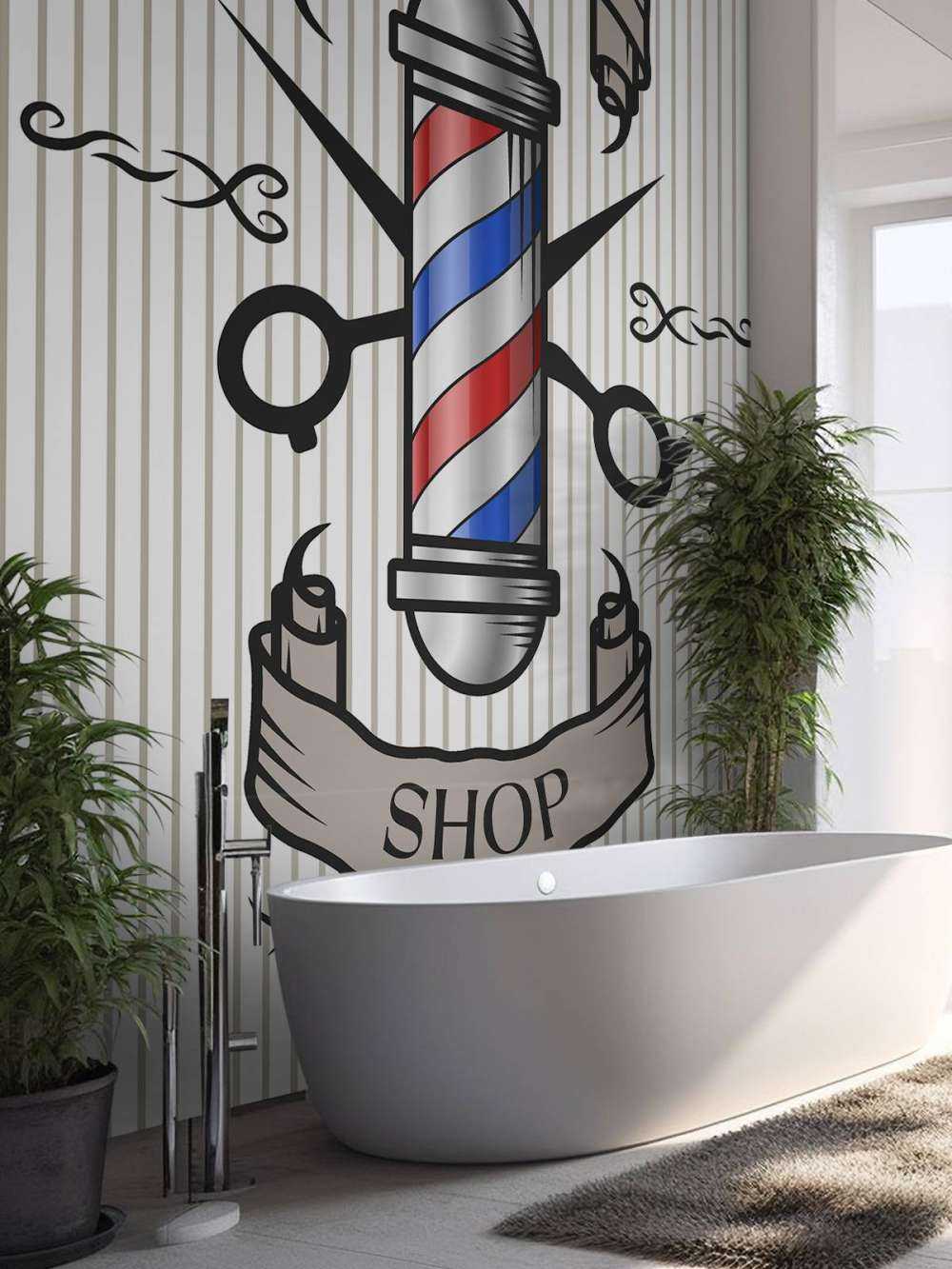 Vintage kapperszaak logo