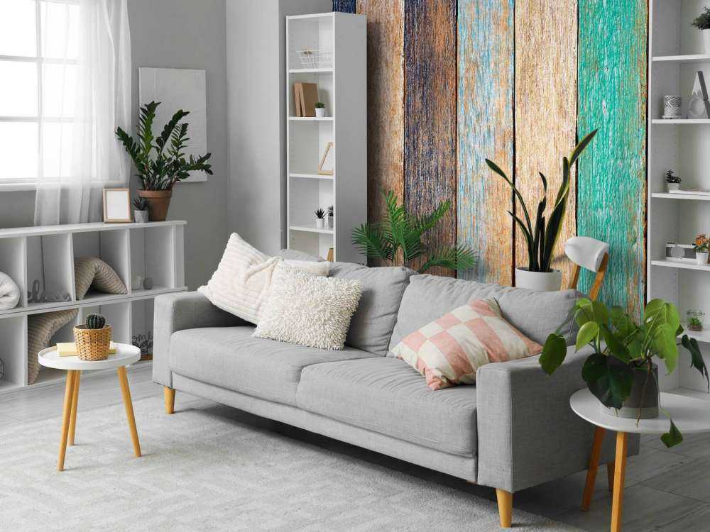 Kleurrijke verticale planken