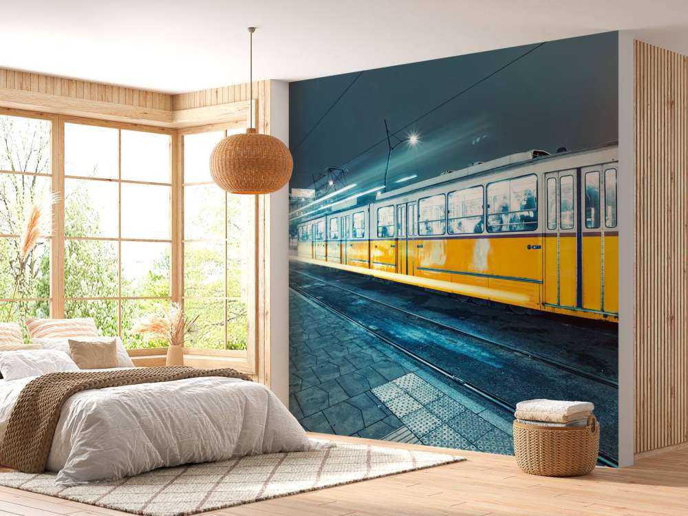 Gele tram in Boedapest