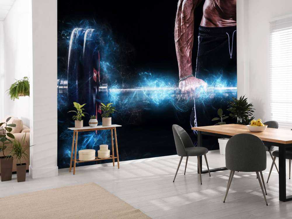 Sterke gespierde man