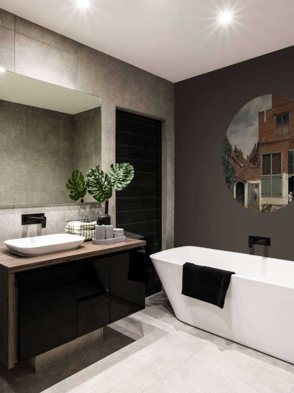 Gezicht op huizen in Delft