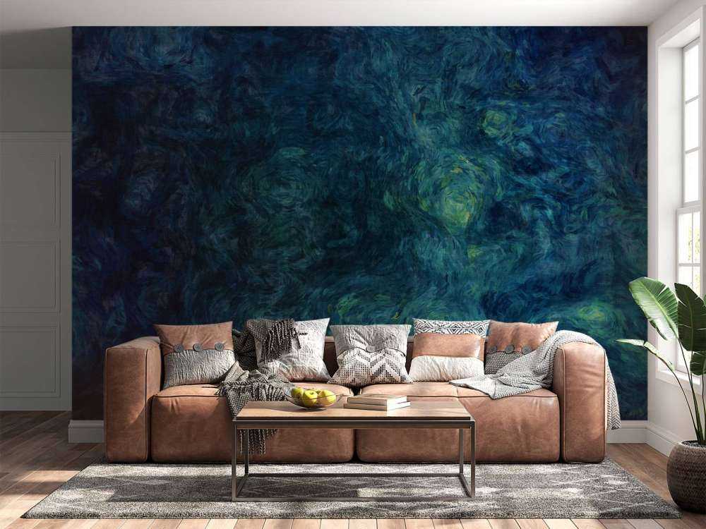 Blauw rook patroon