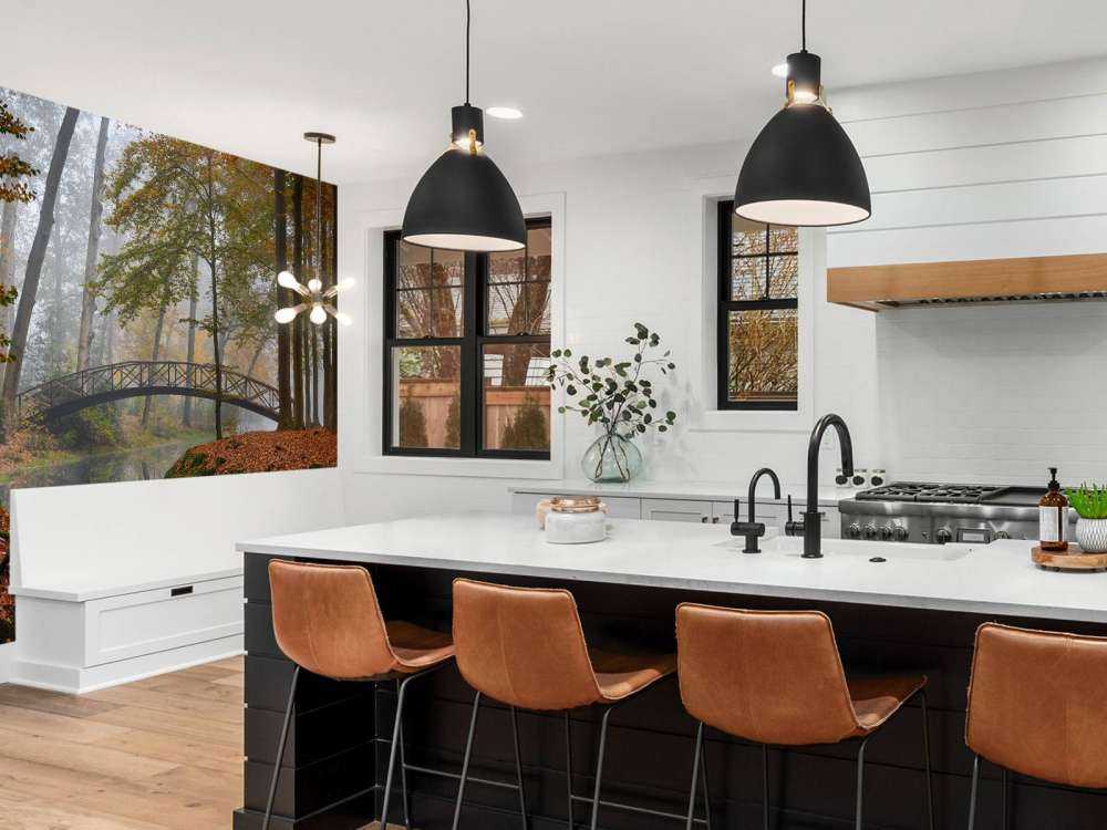 Bruggetje in het herfstbos