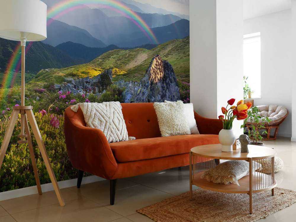 Landschap met bloemen