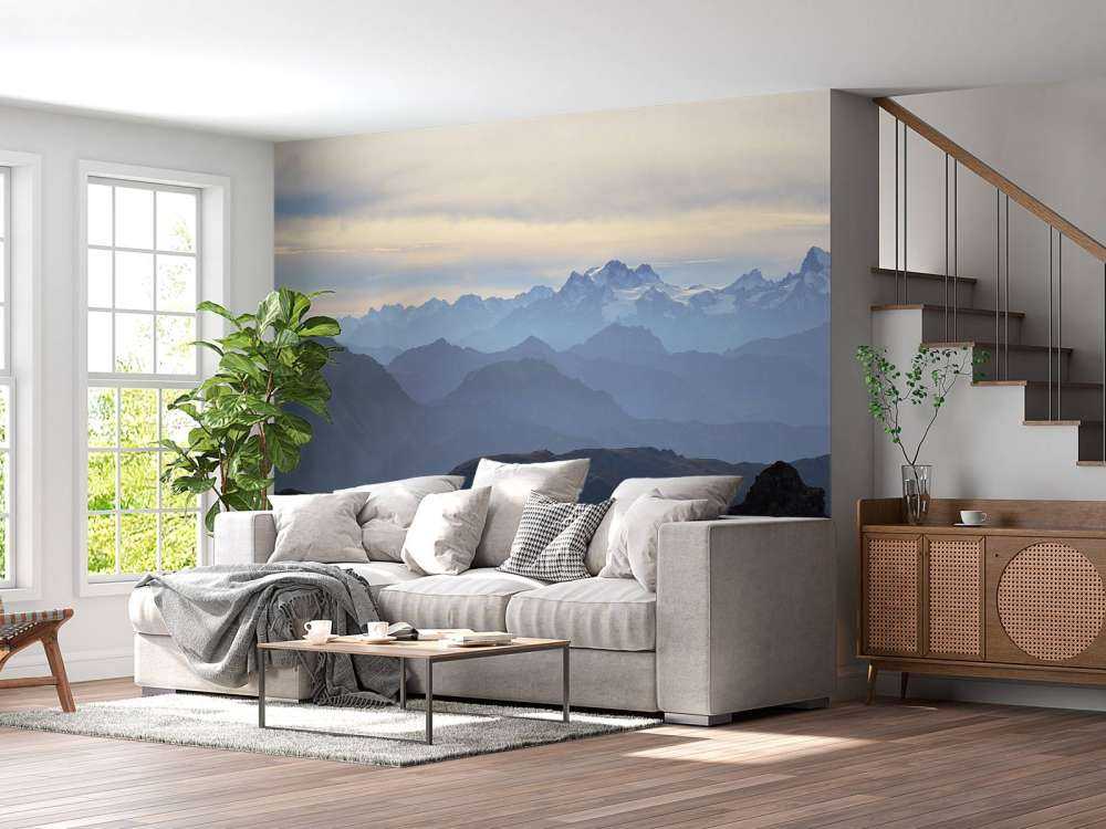 Mistig berglandschap