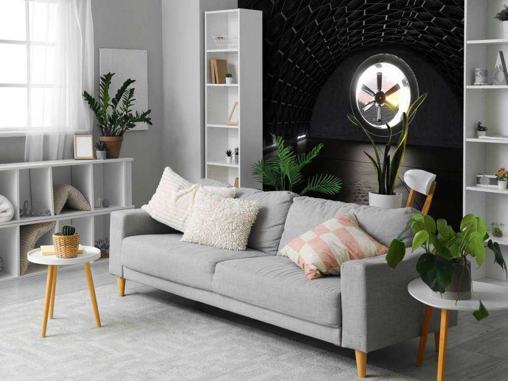 Betonnen garage met een ventilatiesysteem