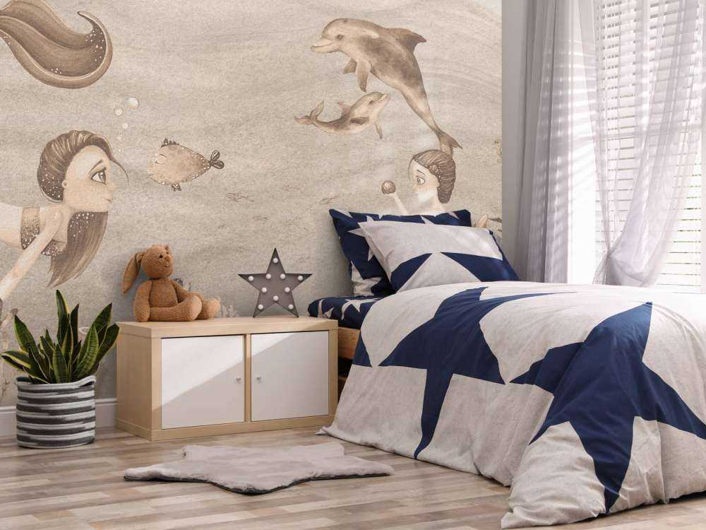 Zeemeerminnen wereld in taupe