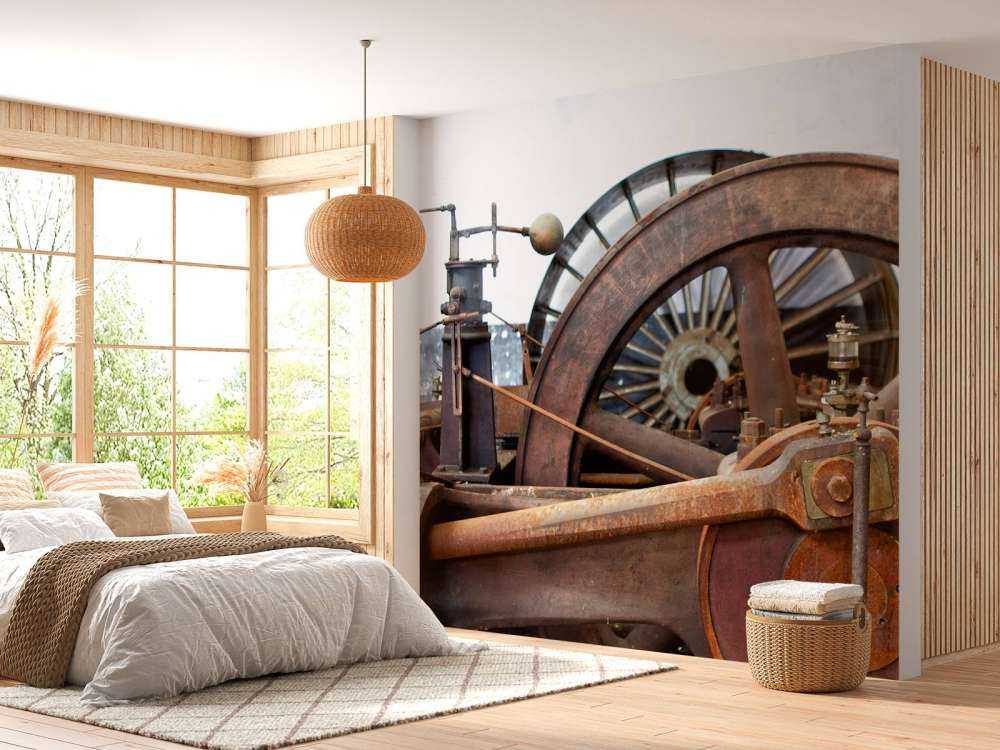 Deel van een aandrijflijn van een stoommachine  (B) 