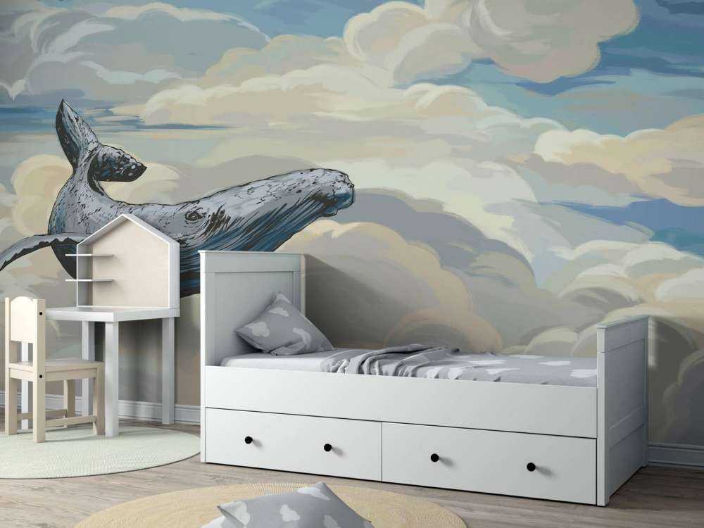 Walvis door de wolken