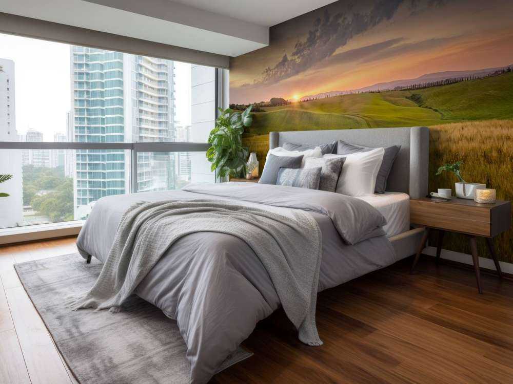 Zonsondergang in Italiaans landschap