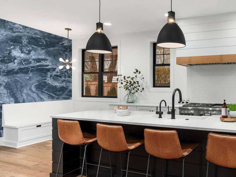 Marmer met blauwe tint