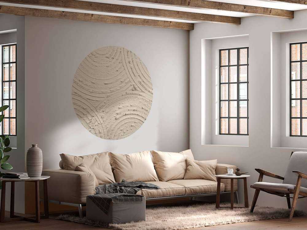 Zen cirkels grove structuur in linnen