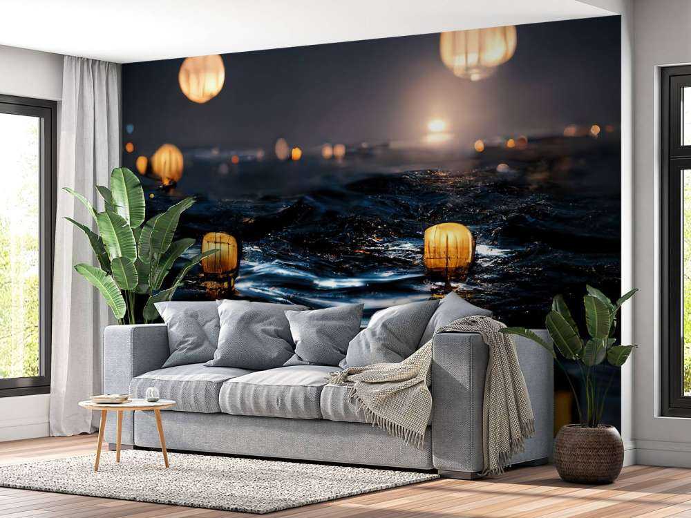 Lanterns over het water