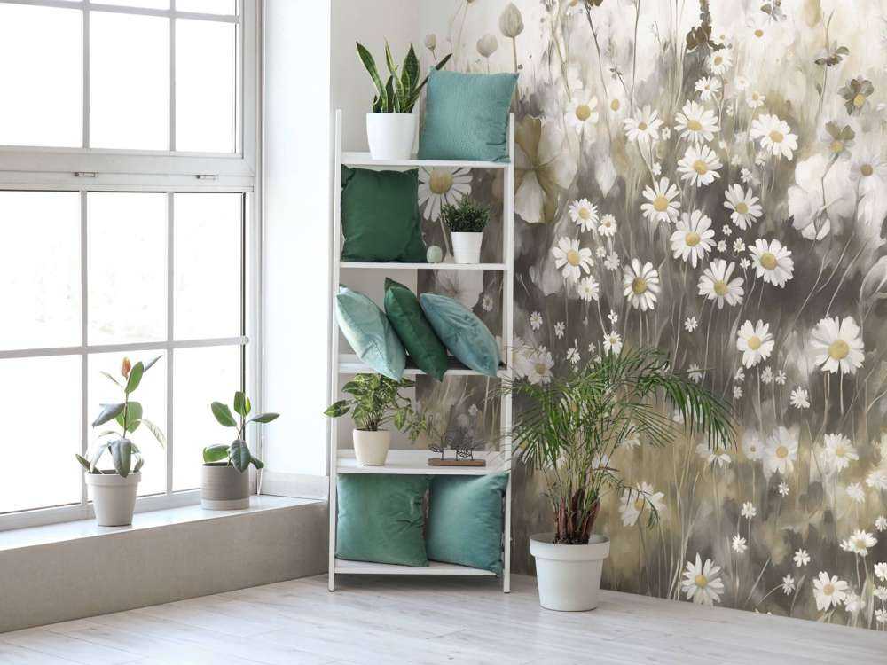 Lush Greenery of Summer Warm Taupe