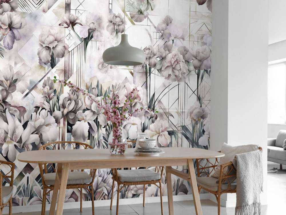 Huge Watercolor Irises Yellow