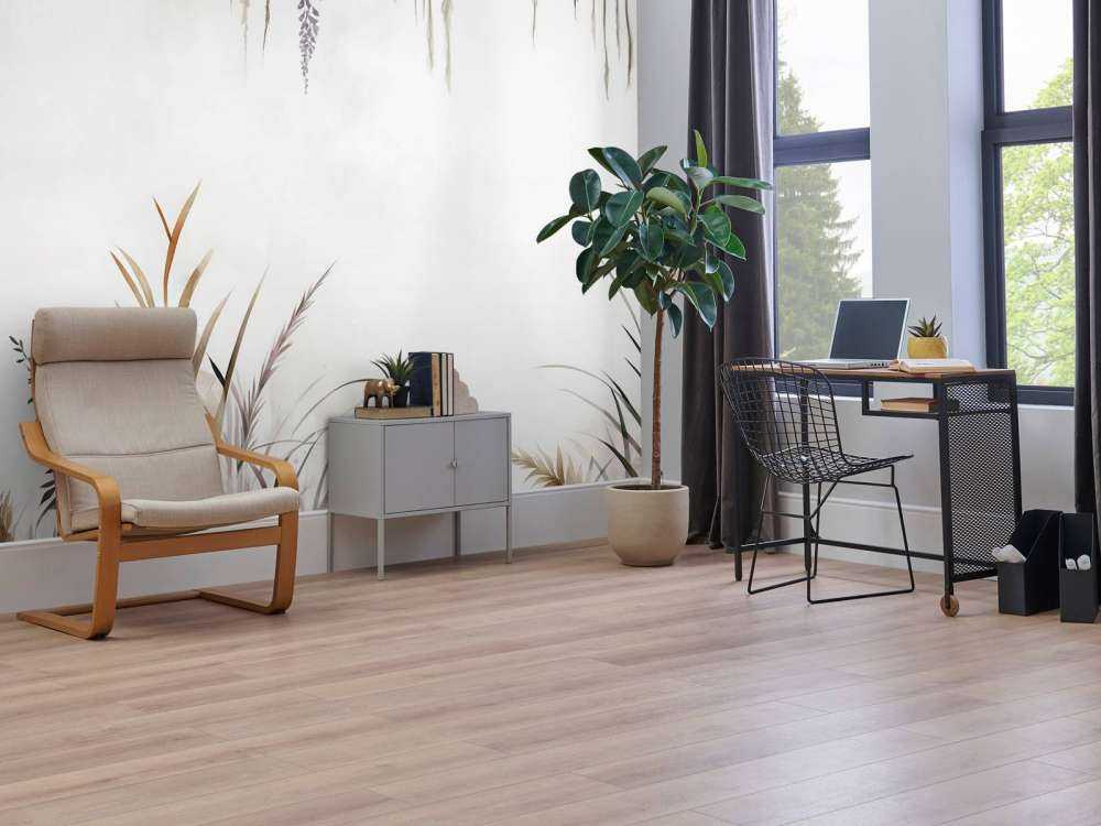 Wisteria and Field Grasses Beige