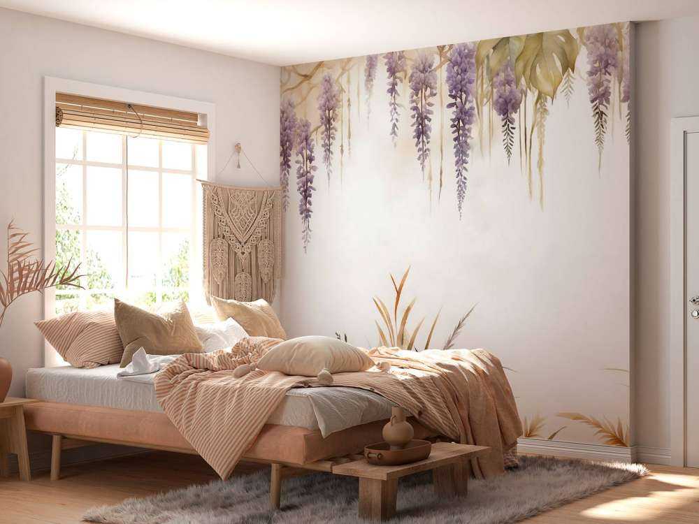 Wisteria and Field Grasses Blue