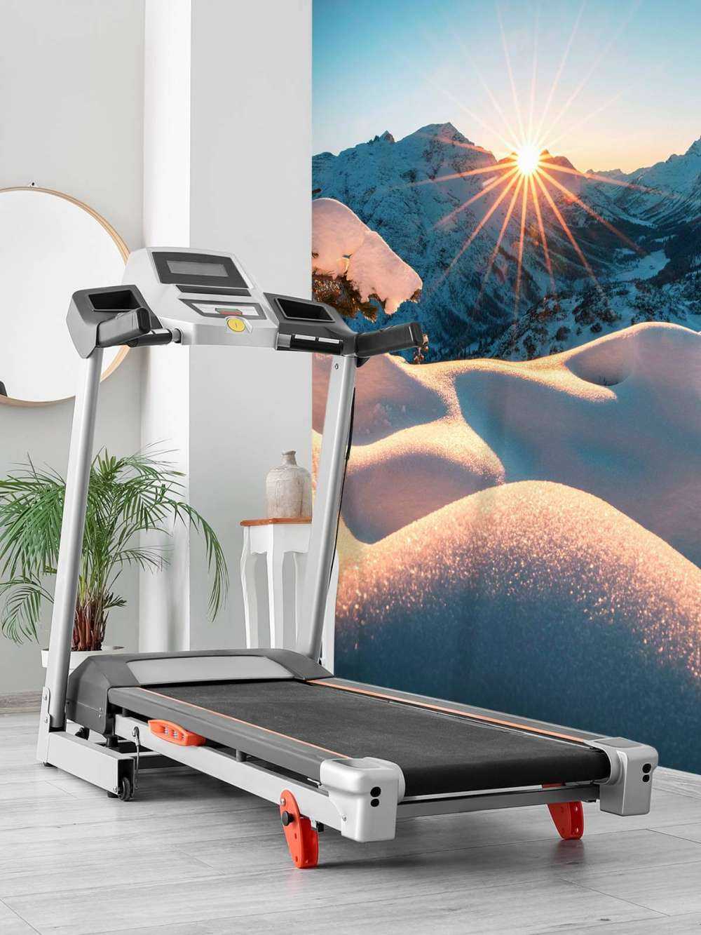 Ochtendzon over besneeuwd dal