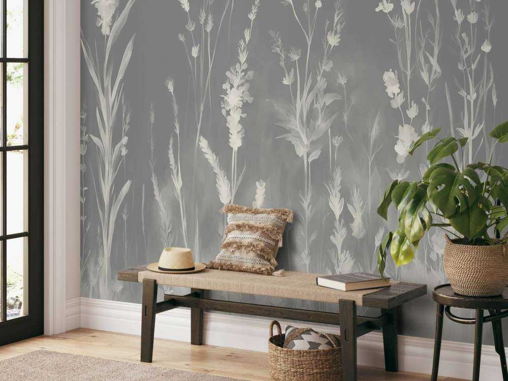 Lavender Glade Seamless Silver Gray