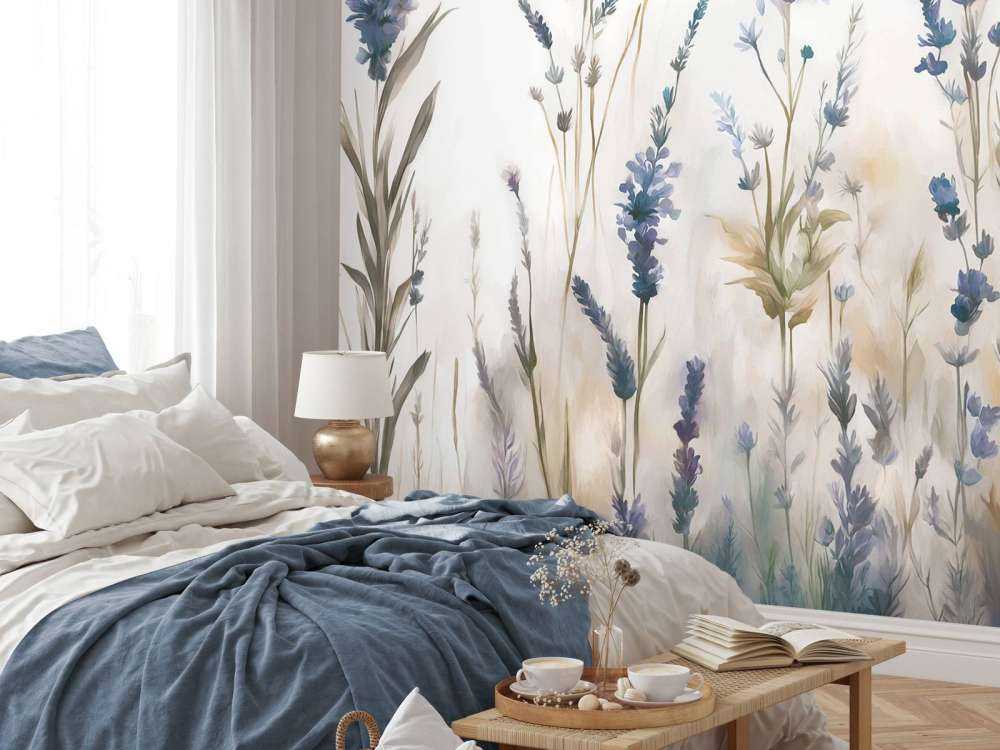 Lavender Glade Seamless Soft Blue