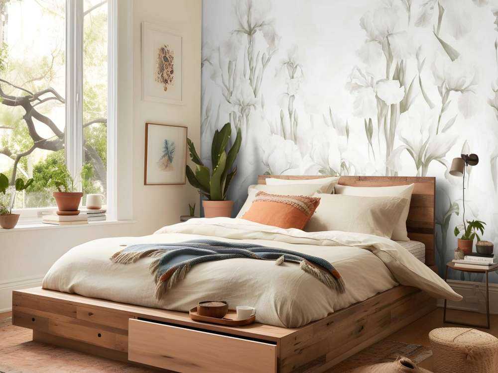 Irises Dance Seamless Light Sepia