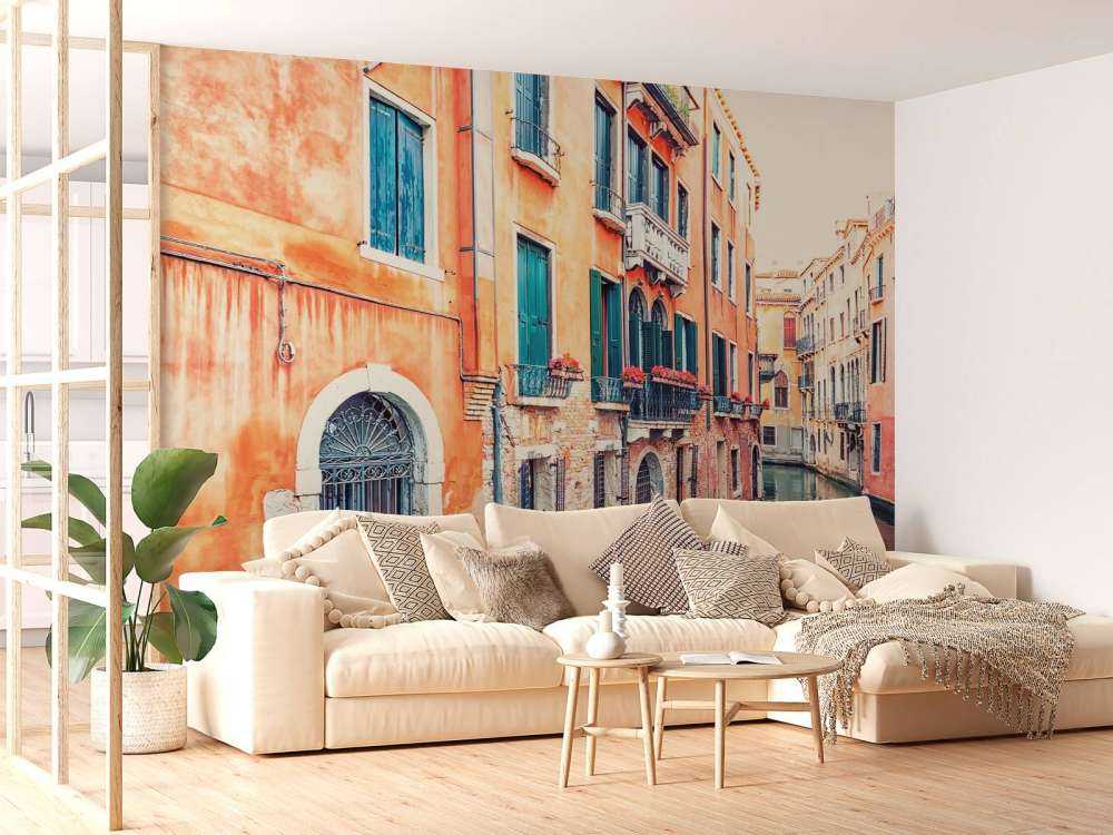 Warme gevels langs Venetiaanse gracht