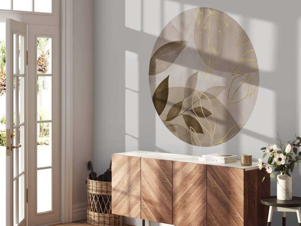 Leafy Elegance Brown Gold